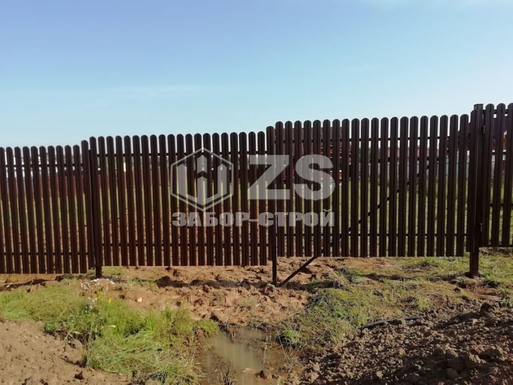 Забор из евроштакетника 56 метров